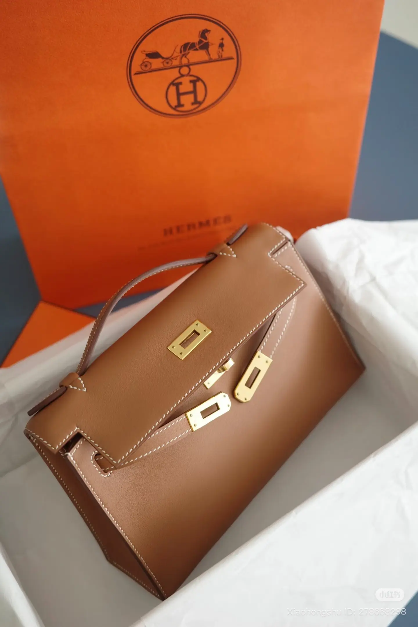 網民分享Kelly Pochette（Mini Kelly）。(資料來源：小紅書)