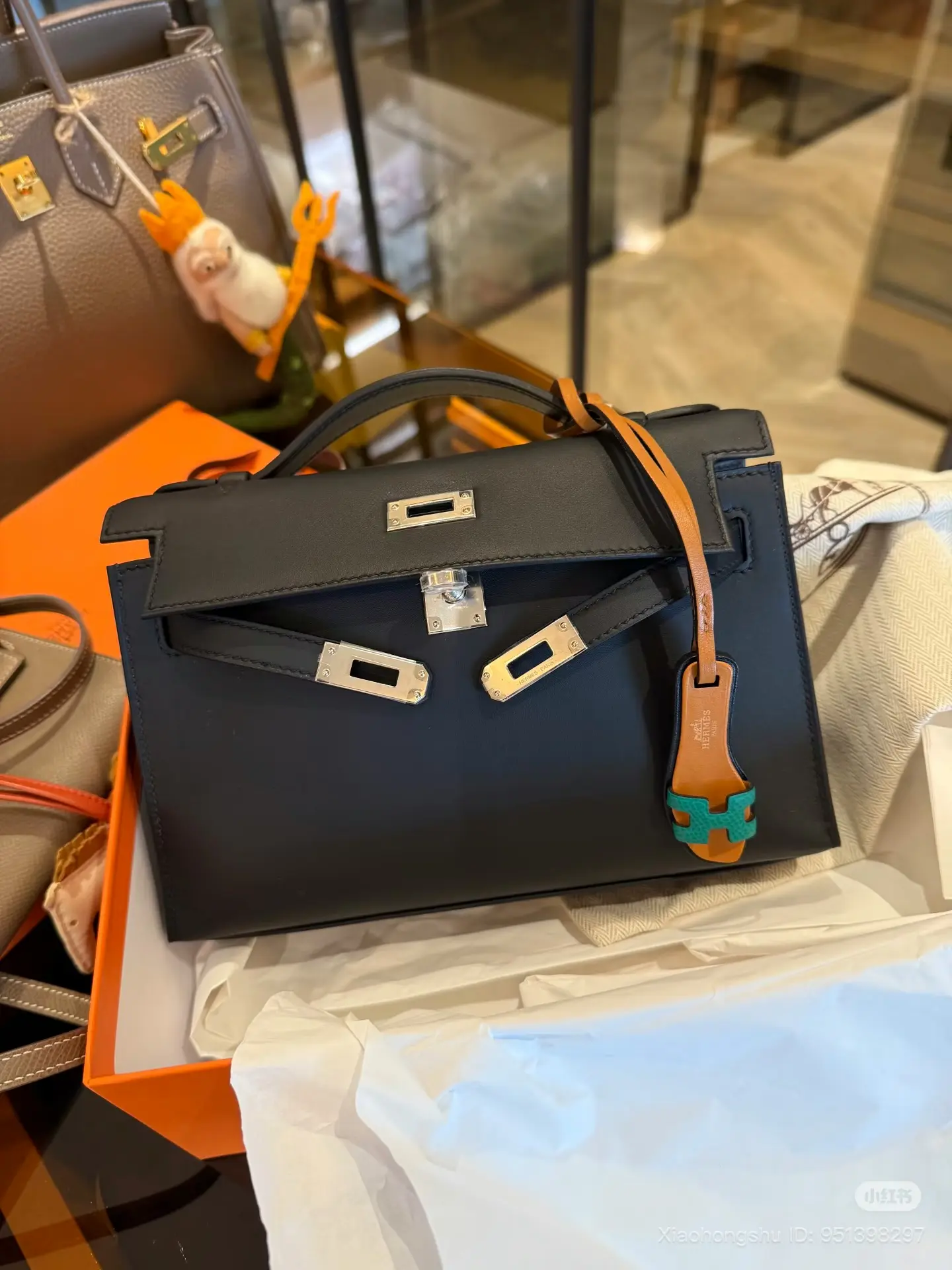 網民分享Kelly Pochette（Mini Kelly）。(資料來源：小紅書)