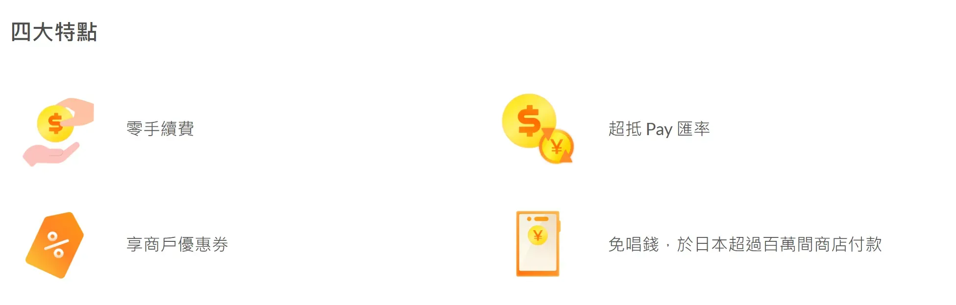 八達通PayPay應用四大特點。(資料來源:八達通官方網站)