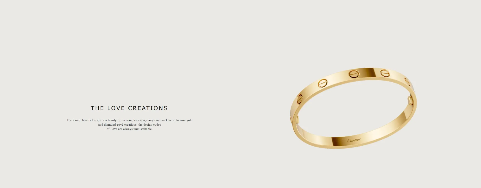 Cartier LOVE手鈪。(資料來源：Cartier官方網站)