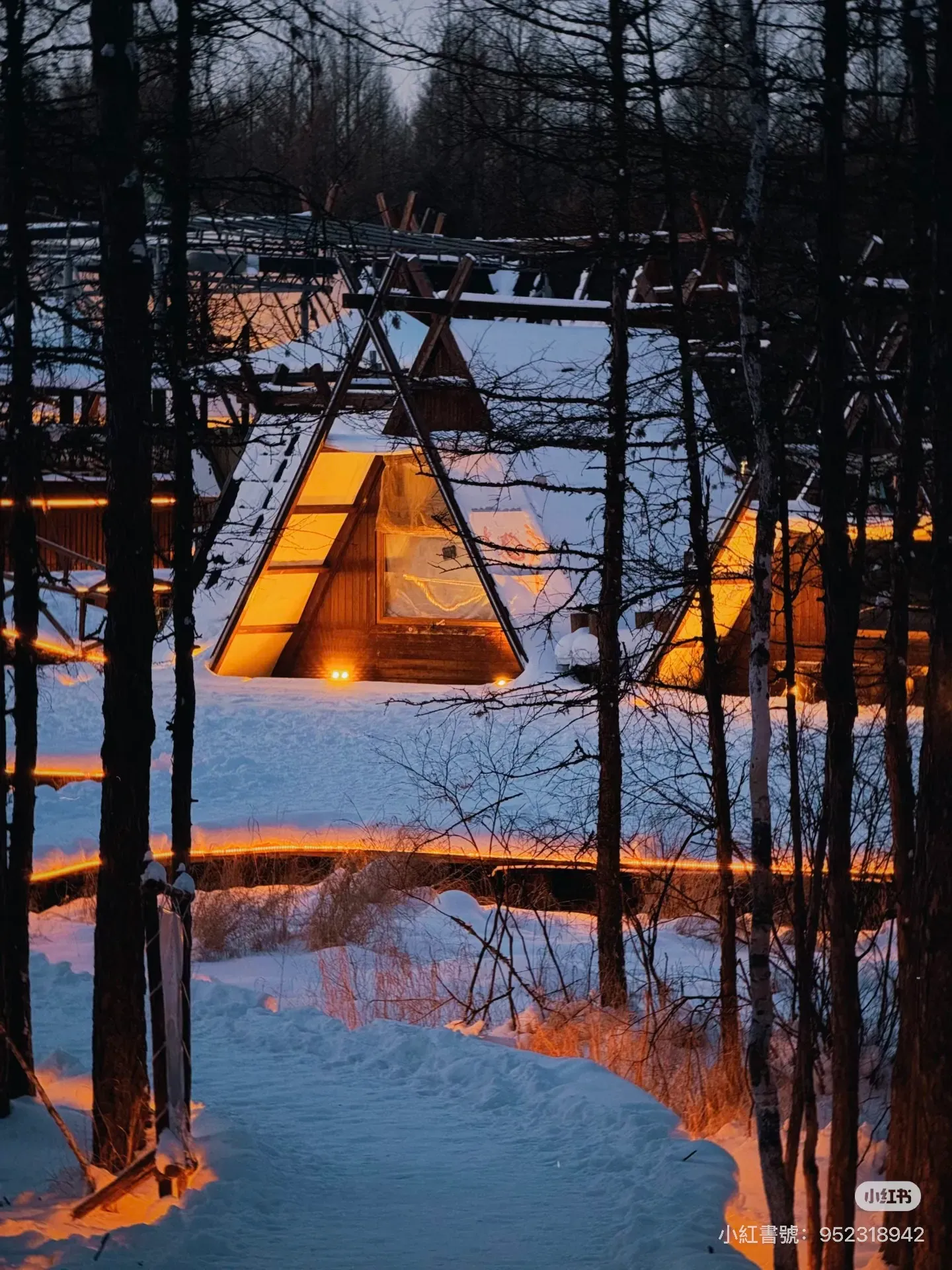 根河冬季呈現大面積雪原與森林景觀，視野開揚，具寒帶地區特色。