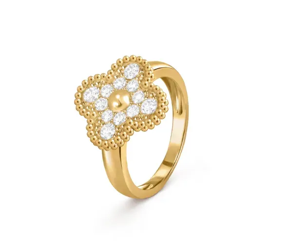 Vintage Alhambra戒指 18K黃金, 鑽石 HKD56,500