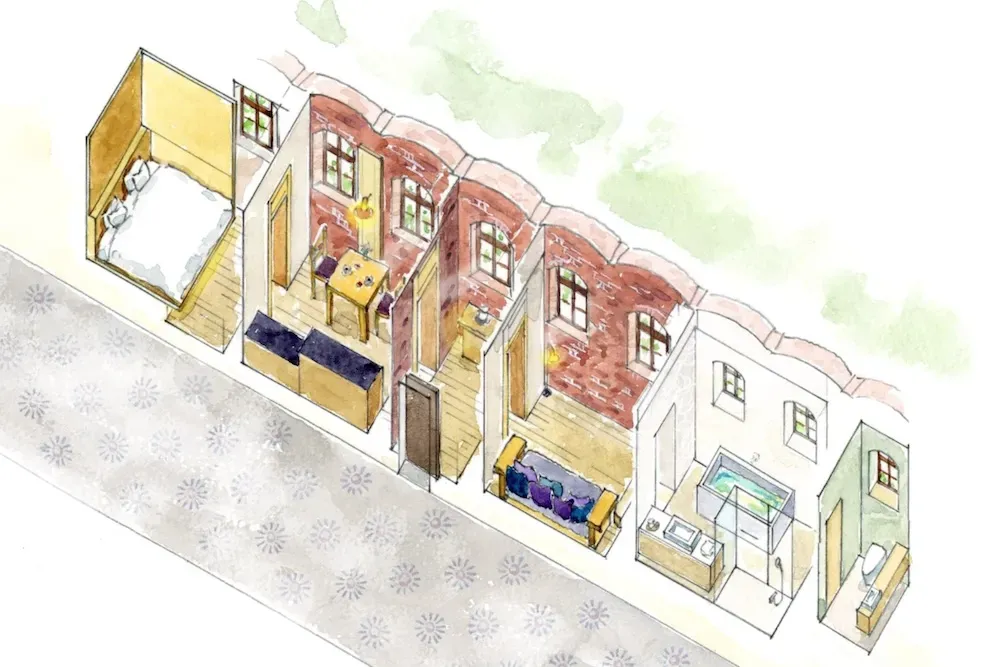 單人牢房變成套房?全館 48 間、全部套房設計