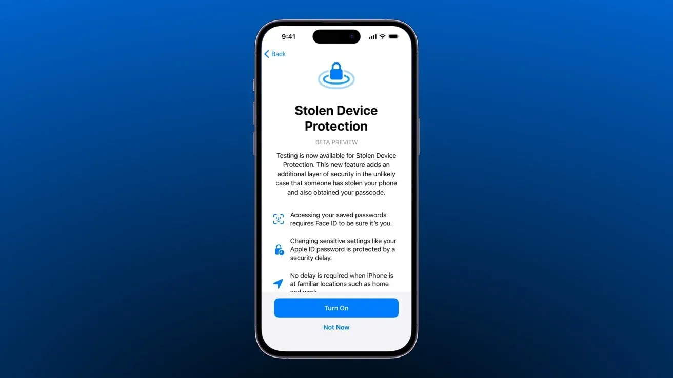 Apple insider指Stolen Device Protection 預設啟用