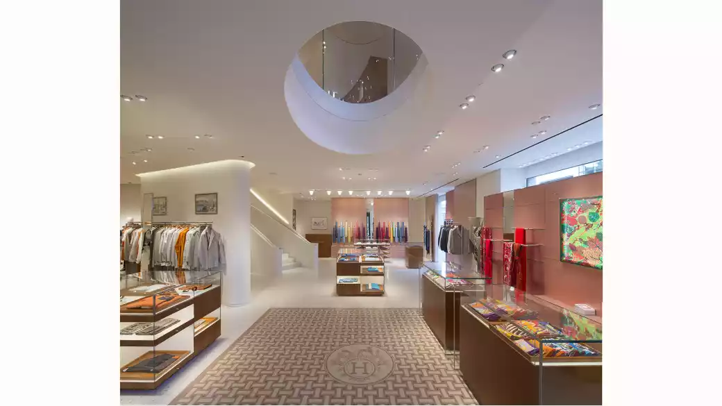 Hermès&nbsp;倫敦&nbsp;New Bond Street&nbsp;門市內部。