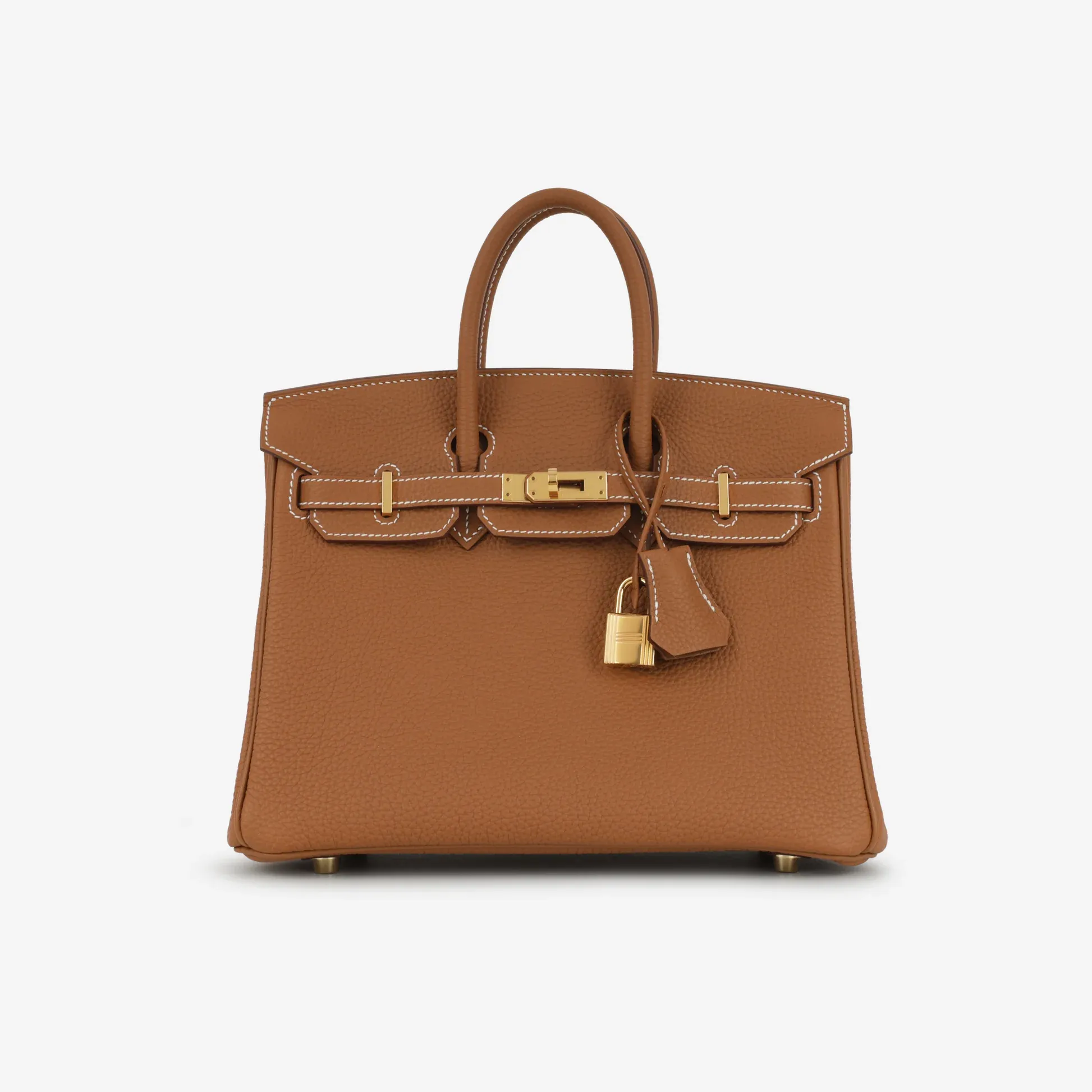 Hermès Birkin 25&nbsp;經典配置示意，屬市場上較受歡迎嘅組合之一（啡金配搭），亦係唔少用家心目中嘅理想&nbsp;wishlist。