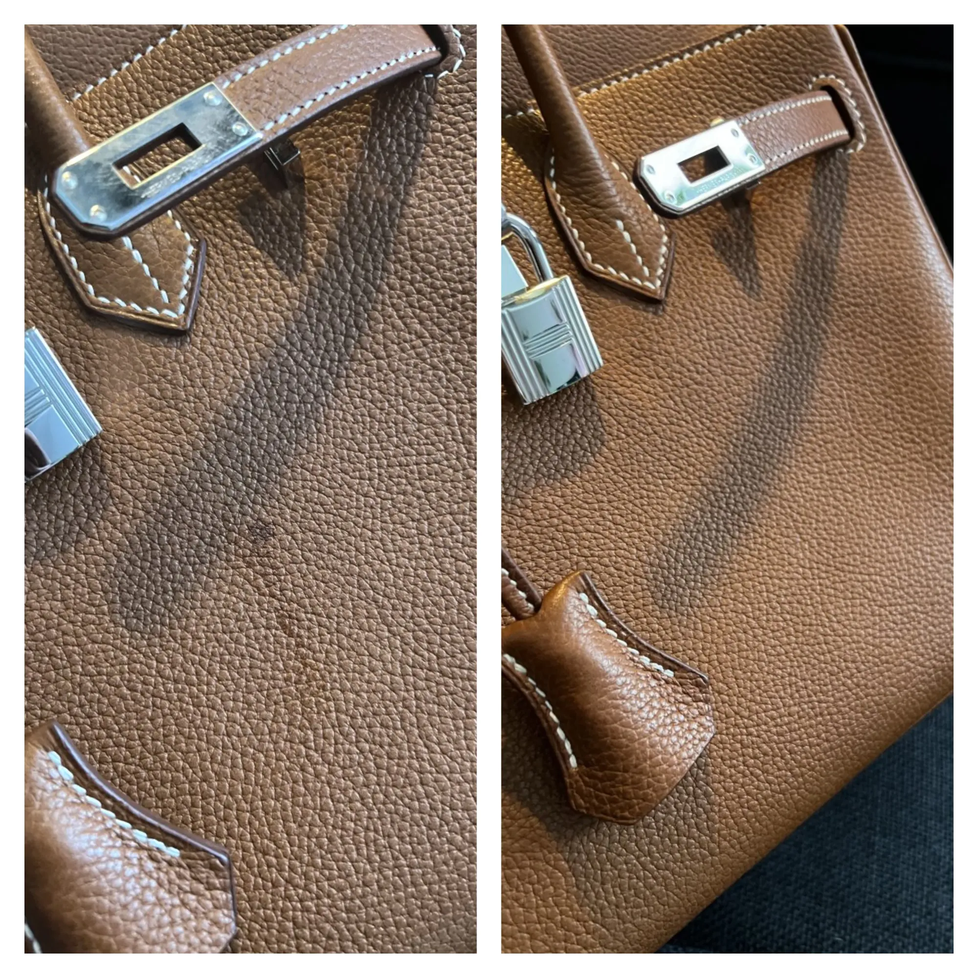 有用家分享 Barenia Faubourg 嘅使用體驗,指曾經不慎濺到水(如手部帶水接觸皮面),短短五分鐘內已自然乾透且未見明顯痕跡,反映其對輕微水漬具一定適應能力,亦因此增加對該皮革嘅好感。