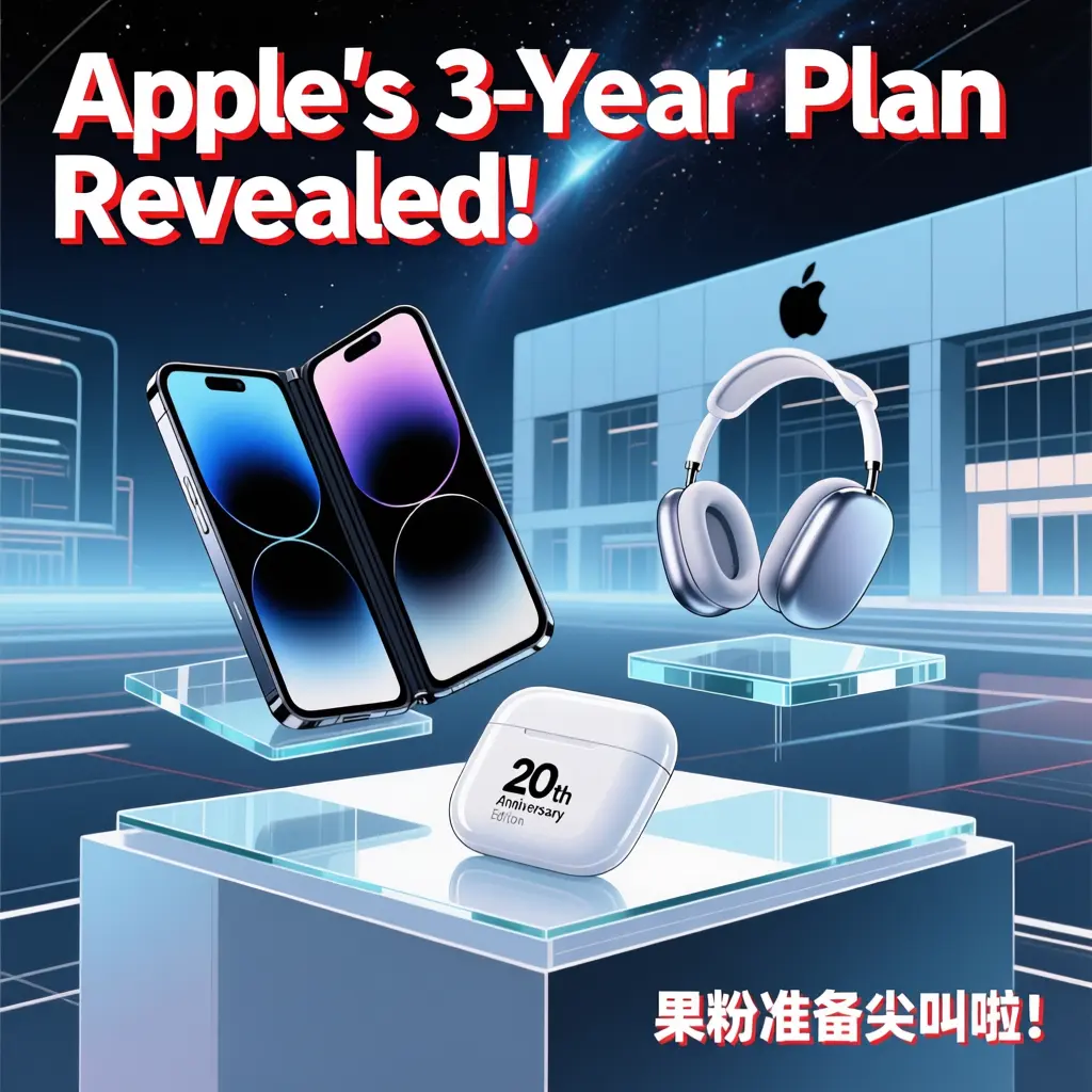 📢Apple三年計劃曝光！摺機、Air、20週年版逐年炸出！果粉準備尖叫啦！📱💥