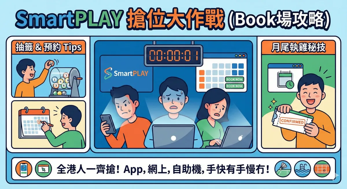 SmartPLAY|Book場、抽籤、預約Tips同執雞成功秘訣！（搶位攻略附影片）