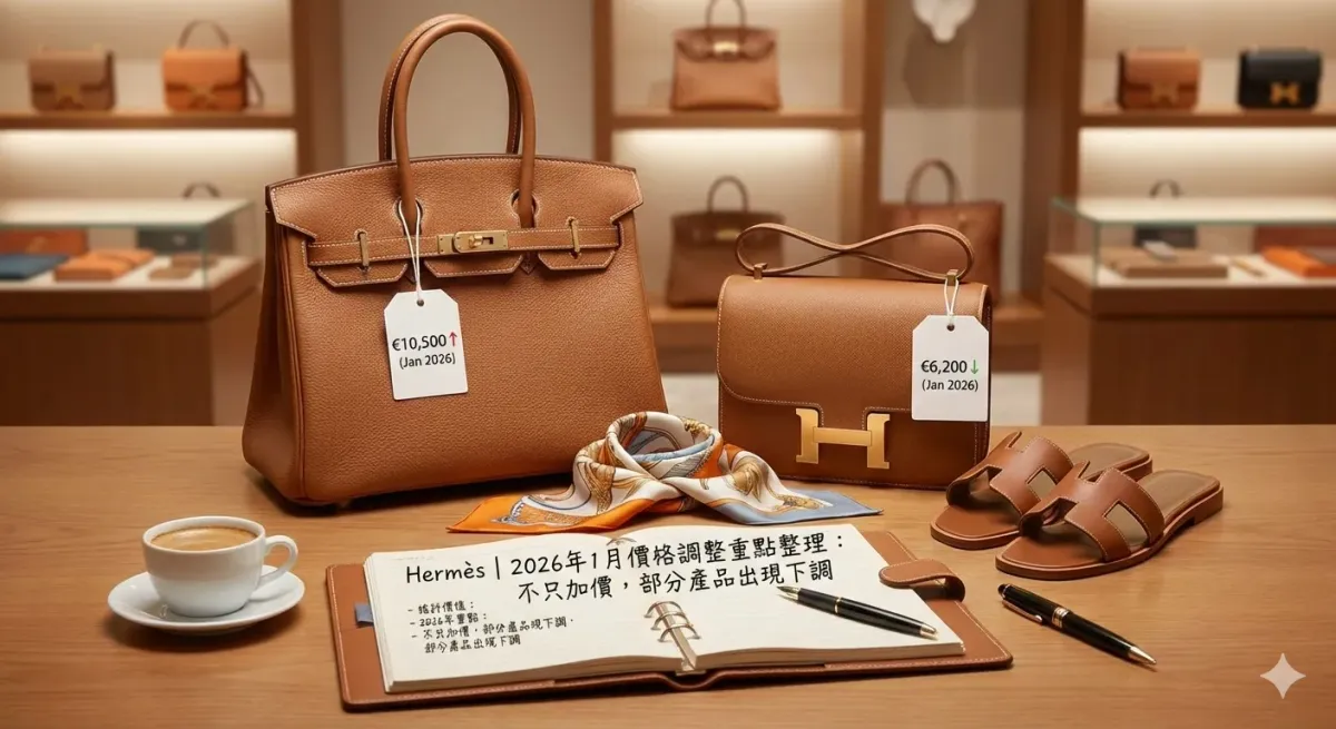 Hermès|2026 年 1 月價格調整重點整理：不只加價，部分產品出現下調