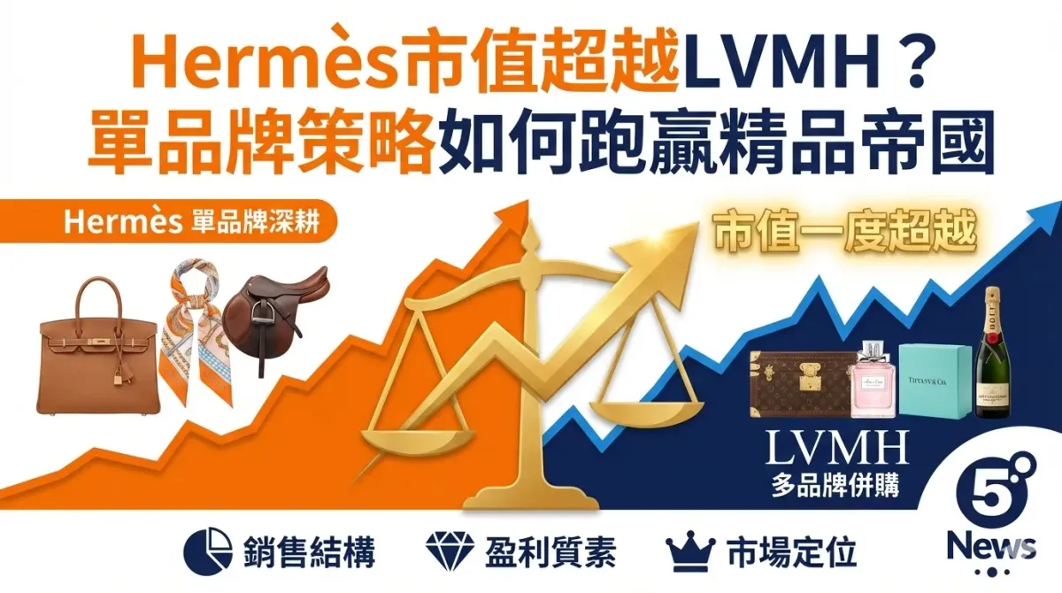 Hermès市值超越LVMH？單品牌策略如何跑贏精品帝國