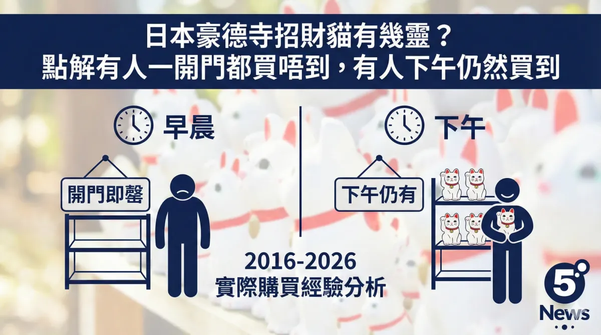 日本豪德寺招財貓有幾靈？點解有人一開門都買唔到，有人下午仍然買到