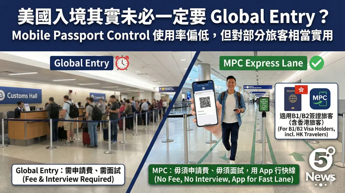 美國入境其實未必一定要 Global Entry？ Mobile Passport Control 使用率偏低，但對部分旅客相當實用