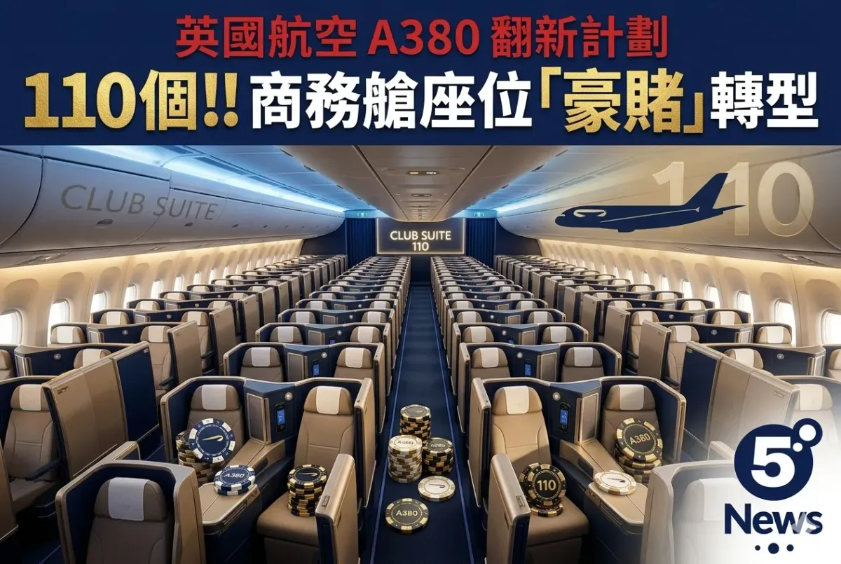 英國航空 A380 翻新計劃 110個!!商務艙座位「豪賭」轉型