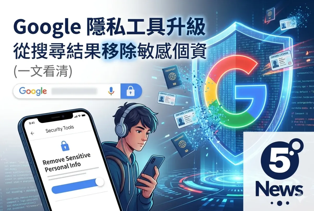 Google 隱私工具升級 從搜尋結果移除敏感個資(一文看清)
