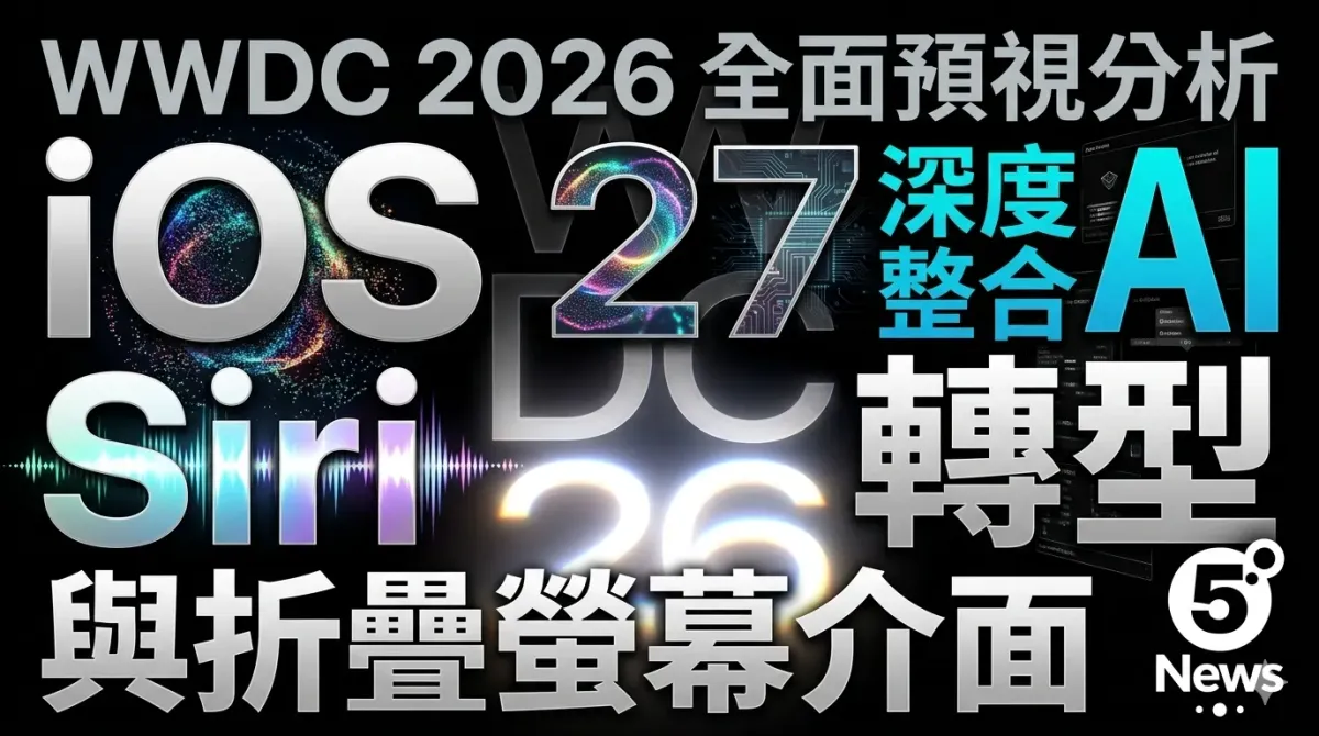 WWDC 2026 全面預視分析：iOS 27 深度整合 AI、Siri 轉型與折疊螢幕介面