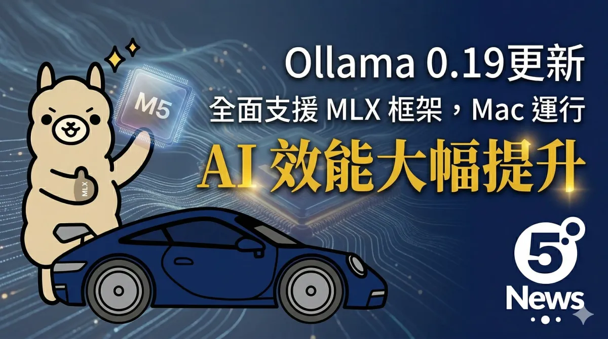 Ollama 0.19更新 全面支援 MLX 框架，Mac 運行 AI 效能大幅提升