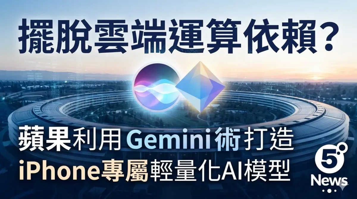 擺脫雲端運算依賴？蘋果利用Gemini技術打造iPhone專屬輕量化AI模型