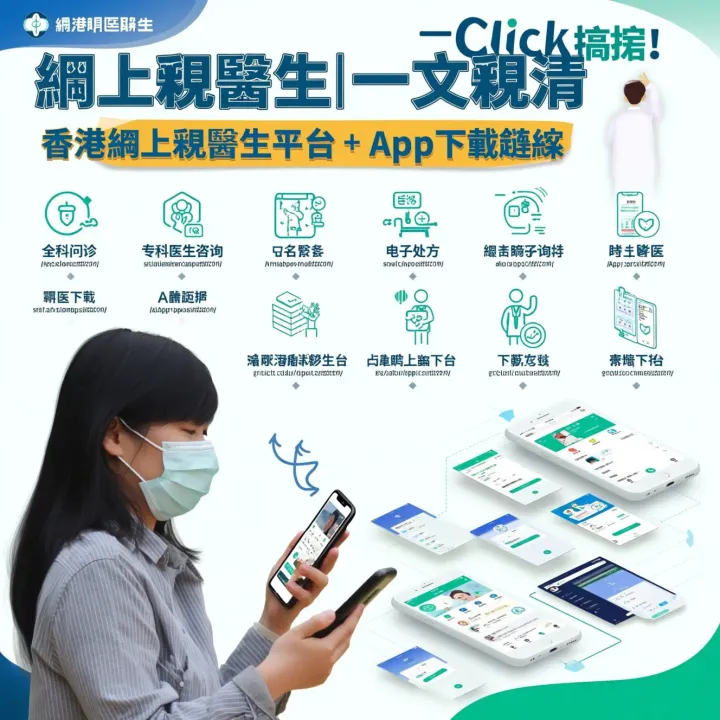 網上睇醫生|一文睇清香港網上睇醫生平台 + App下載連結，一Click搞掂！(通義千問AI製圖)