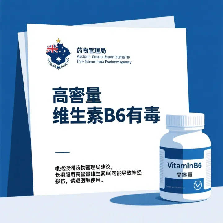 健生村|澳洲藥物管理局：高劑量維他命B6有毒。(通義千問AI製圖)