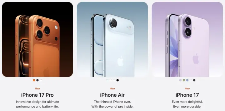 買iPhone 17前必睇📘：5大信用卡迎新優惠大比拼💳，慳得最盡！(資料來源：Apple官方網站)