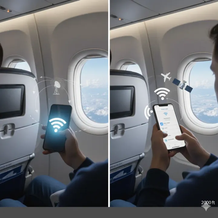 飛機上網攻略！教你點揀航空數據漫遊同機艙 Wi-Fi (附香港電訊商比較) (Gemini AI製圖)