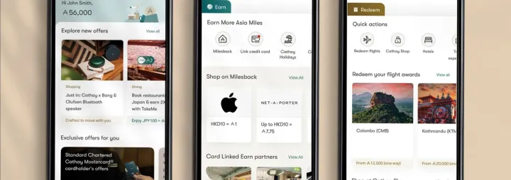 航空會藉|亞洲萬里通 賺取與兌換里數(資料來源：國泰航空官方網站)