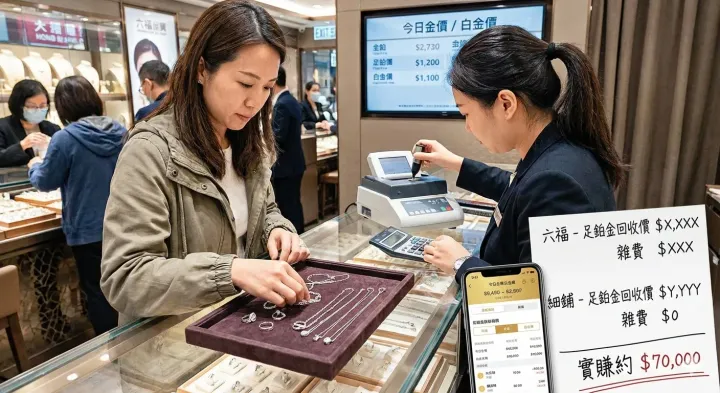 金價再破頂｜香港網民帶足 10 年白金首飾賣出實測。設計圖片