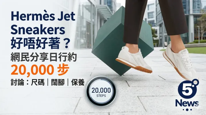 Hermès| Jet Sneakers 好唔好著？網民分享日行約2萬步 用家討論尺碼、闊腳與材質保養