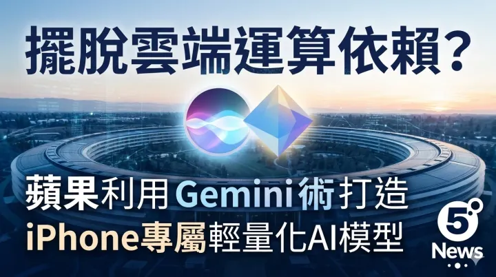 擺脫雲端運算依賴？蘋果利用Gemini技術打造iPhone專屬輕量化AI模型