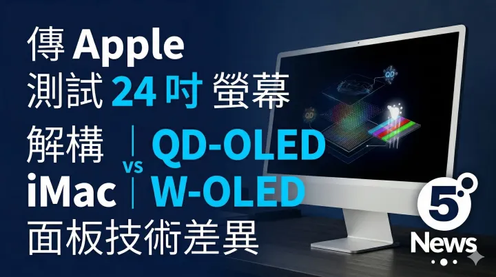 傳 Apple 測試 24 吋 OLED iMac 螢幕：解構 QD-OLED 與 W-OLED 面板技術差異